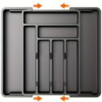 Adjustable Expandable Cutlery Organizer Tray with Labels