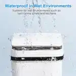 2-Pack 12L Sensor Trash Cans with Lids, Touchless Slim Design for Bathroom, Bedroom, Office - Image 2