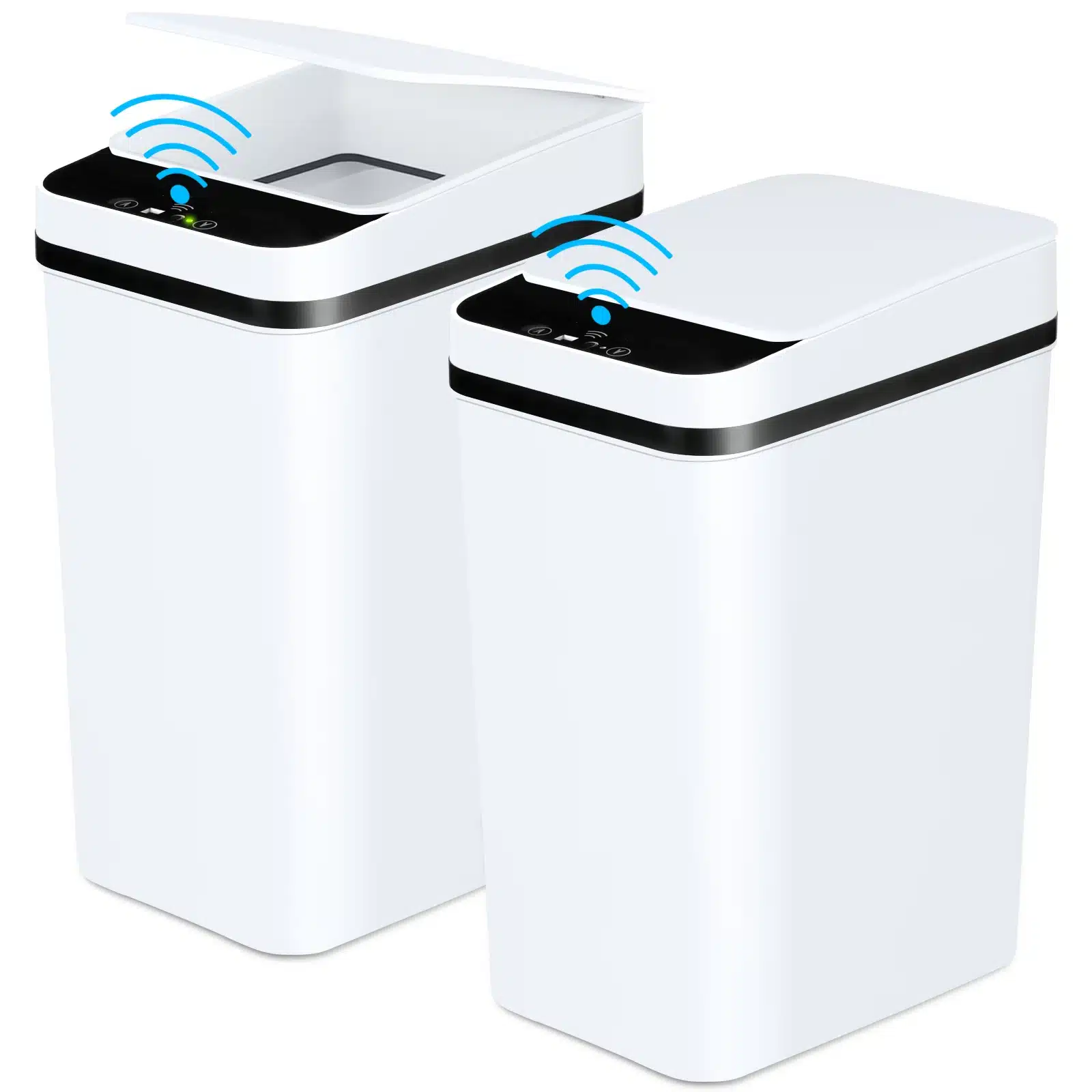 2-Pack-12L-Bathroom-Automatic-Trash-Cans-Touchless-Motion-Sensor-Slim-with-Lid-for-Bathroom-Bedroom.webp 2-Pack 12L Sensor Trash Cans with Lids, Touchless Slim Design for Bathroom, Bedroom, Office - Image 1