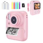 Instant Print Camera for Kids – 3-in-1 Camera, Games, MP3, 1080P Video, 10x Zoom, Includes 32GB & Accessories